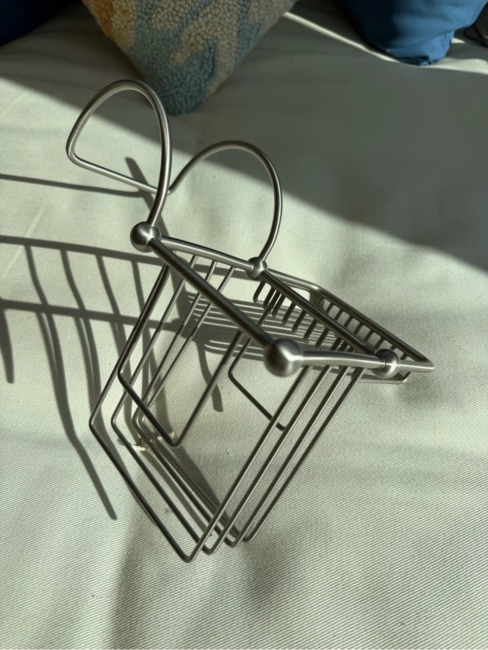 NEW Nottingham Brass Clawfoot Tub Rim Basket – Solid Brass, Brushed Nickel